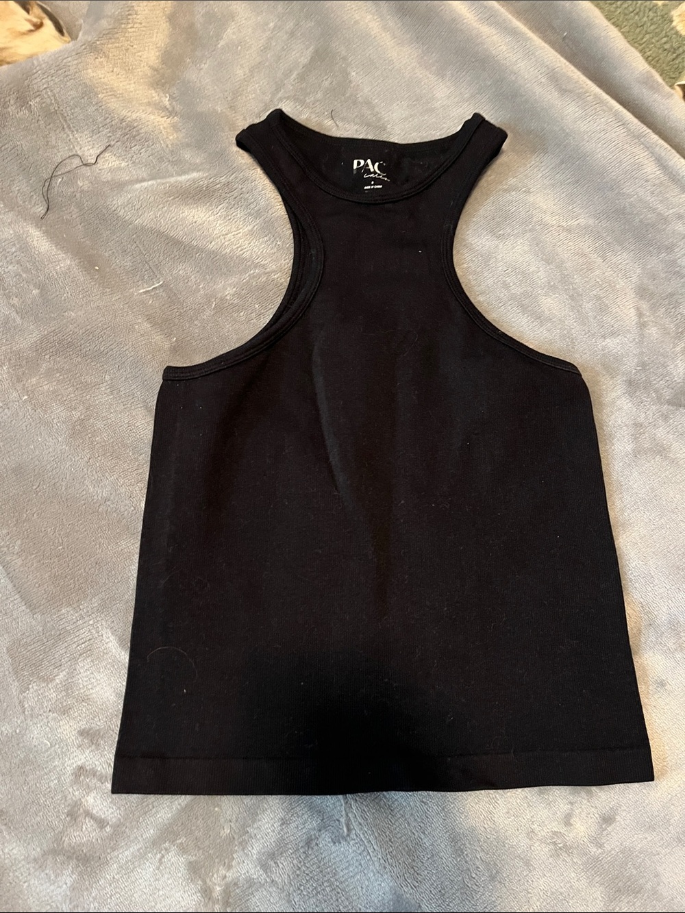 PacSun Black Ribbed Racerback Tank Top